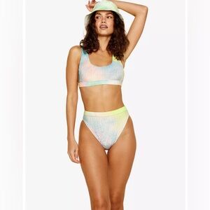 Dippin’ Daisy’s Festival Swim Bikini Set in Candy Tie Dye